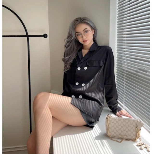 Áo sơ mi vest Amelie form rộng SM3