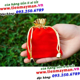 Túi nhung đỏ may mắn cát tường