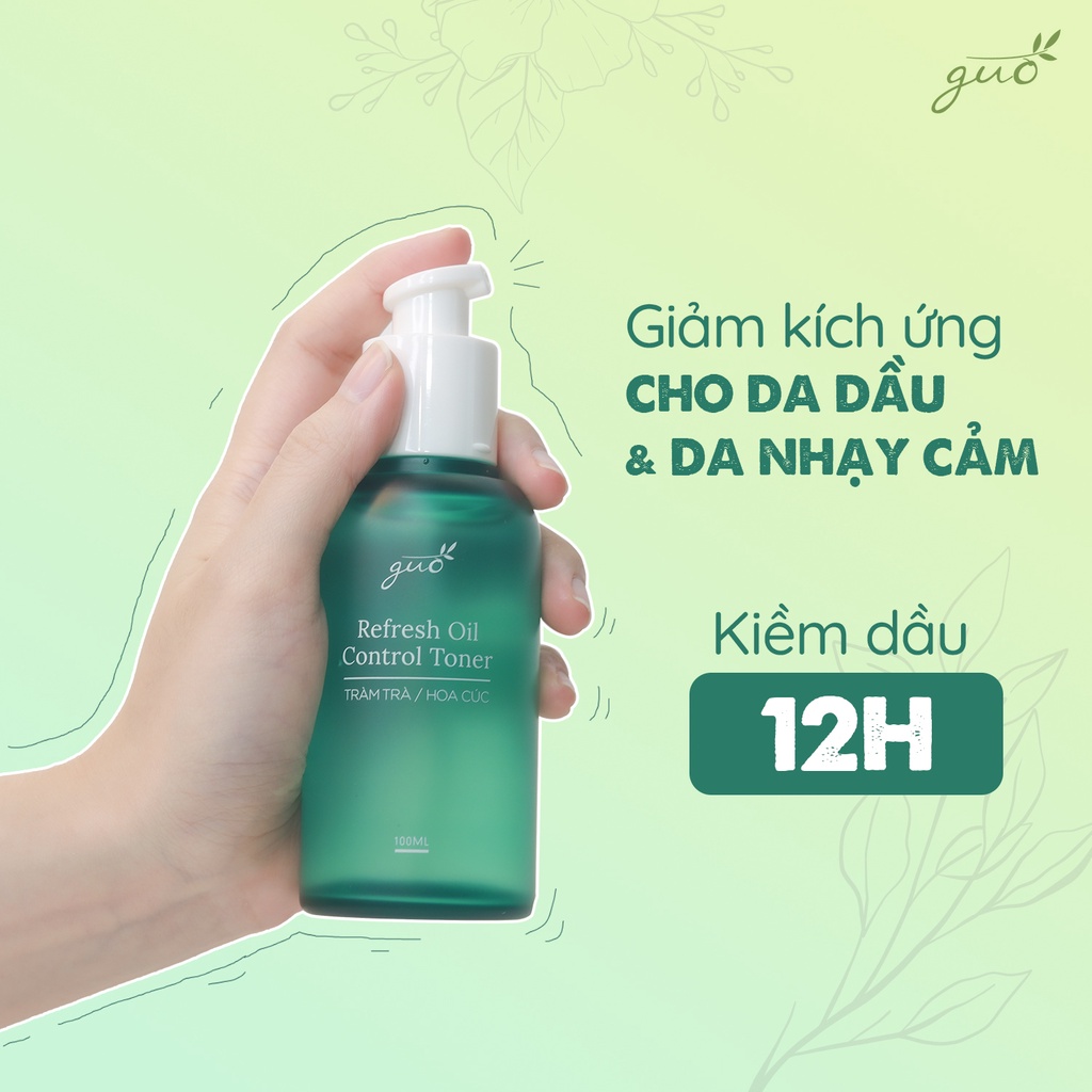 [Kiềm dầu thoáng da cả ngày-100% cấp HA căng da ngừa mụn] 100% thảo mộc-Toner Cân Bằng GUO 100ml