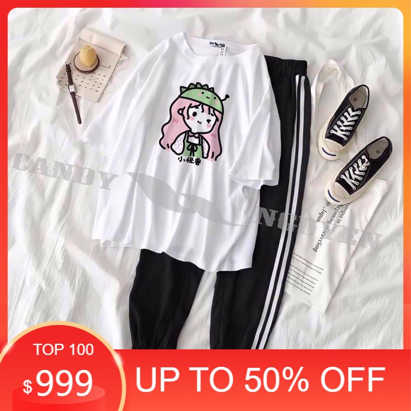 Sét áo cô gái quần bo gấu đen , sét áo nam nữ, chất đẹp, sét bộ mặc ở nhà MODY