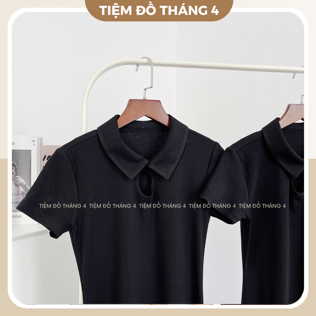Đầm Polo Thun Cổ Khoét Giọt Nước Tôn Dáng TIỆM ĐỒ THÁNG 4 COCA DRESS