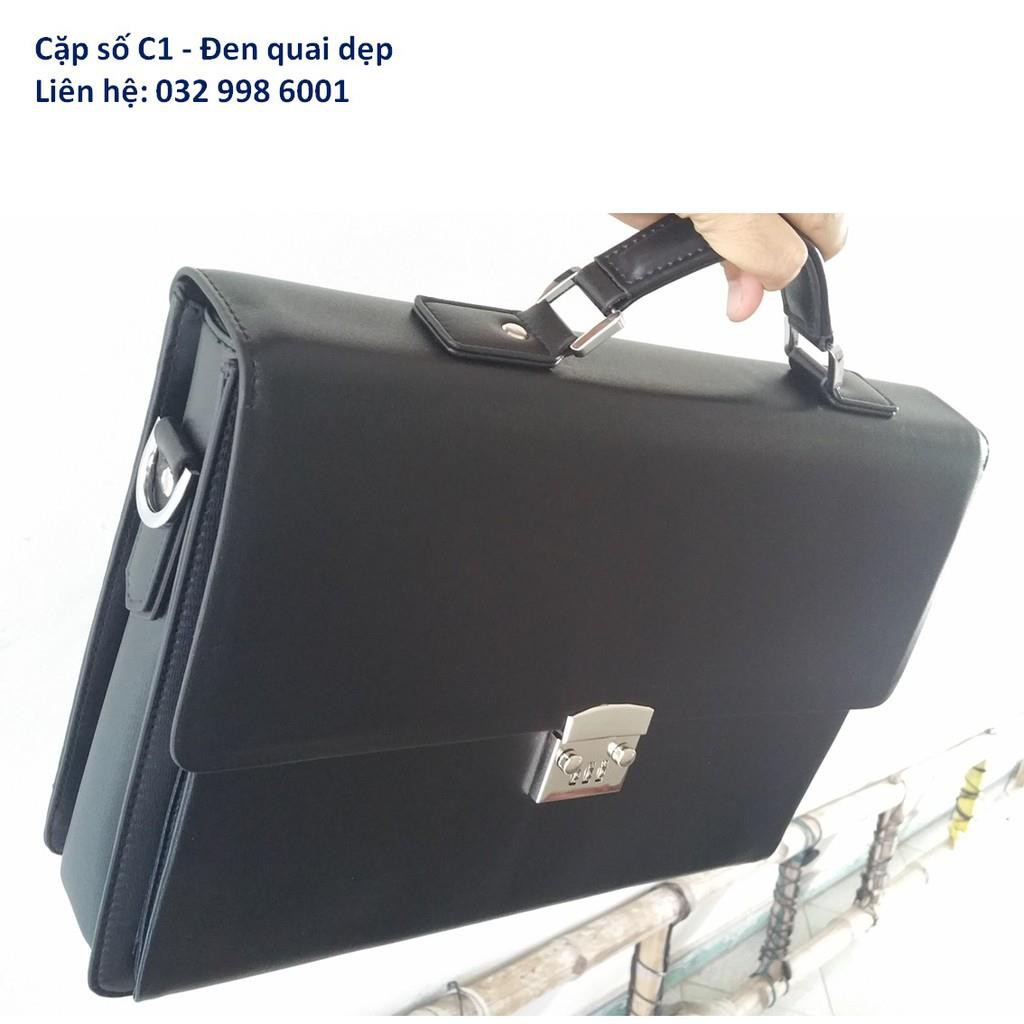Cặp da khóa số CK03 đen C1 | BigBuy360 - bigbuy360.vn
