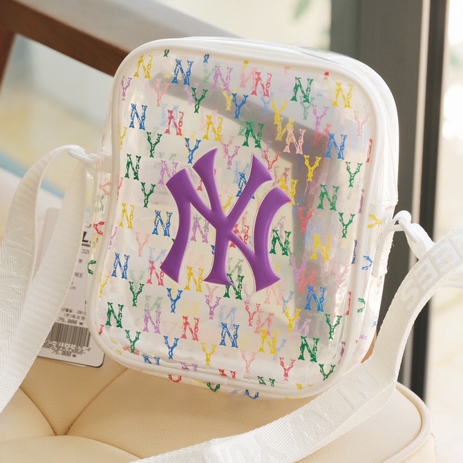 Túi đeo chéo logo MLB Monogram chất nhựa PVCvtrong suốt cao cấp logo nổi nhiều màu sắc, hot trend