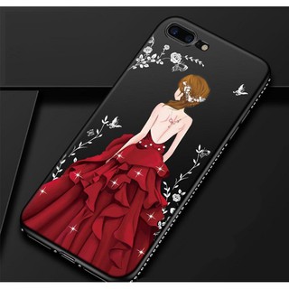 ỐP IPHONE CÔ GÁI - VIỀN ĐÍNH ĐÁ