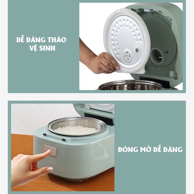 [HÀNG NỘI ĐỊA] Nồi cơm điện cảm ứng thông minh, nồi cơm điện mini đa năng 2,6L cao cấp - Dùng cho 2-5 người ăn !