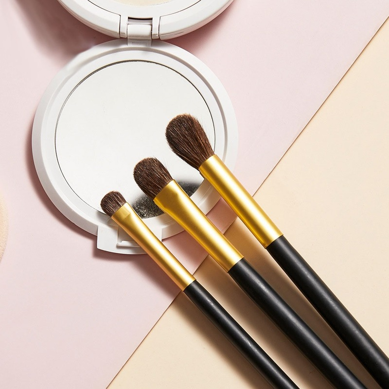 Set 3 Cọ Trang Điểm Phấn Mắt Đầu Lông Ngựa Cao Cấp