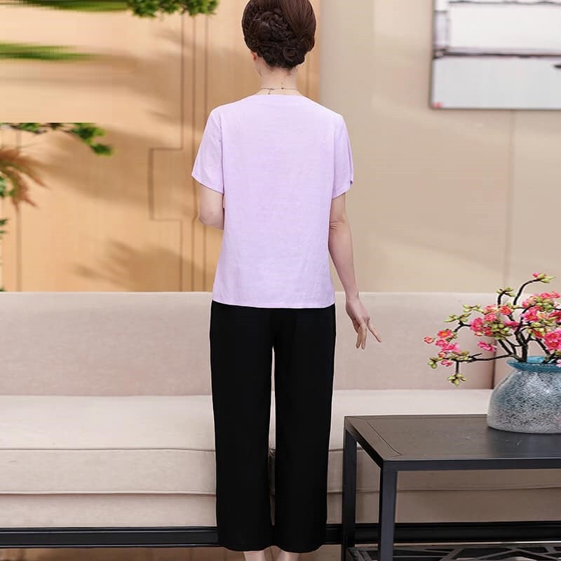 B12574 - Set áo và quần nữ trung tuổi hàng nhập