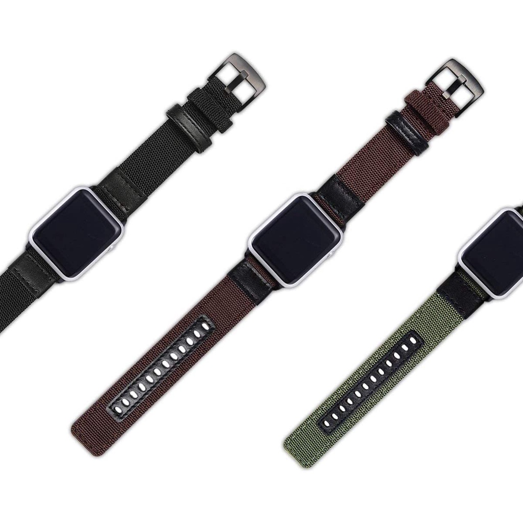 Dây Đeo Sợi Nylon Cho Đồng Hồ Thông Minh Apple Watch Iwatch Series 1 2 3 4 5 6 SE 38mm 40mm 42mm 44mm Series 7 41mm 45mm