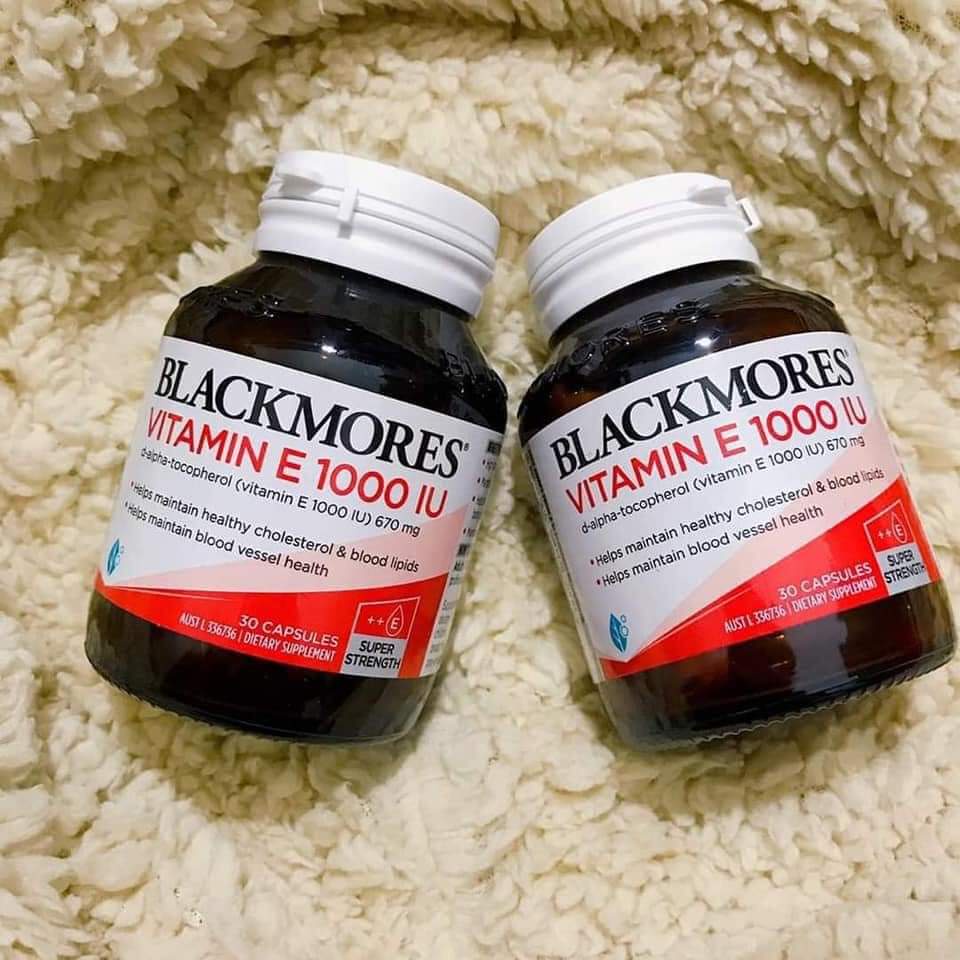 Viên uống Vitamin E 1000 IU Blackmores, 30 viên của Úc giúp tóc mềm mượt đẹp da