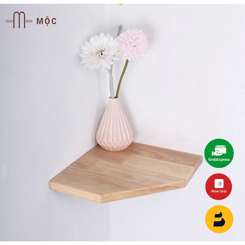 Kệ Gỗ Góc Tường Đựng Để Treo Đồ Trang Trí Treo Tường Gỗ Thông Nhiều Kích Thước Mộc Family