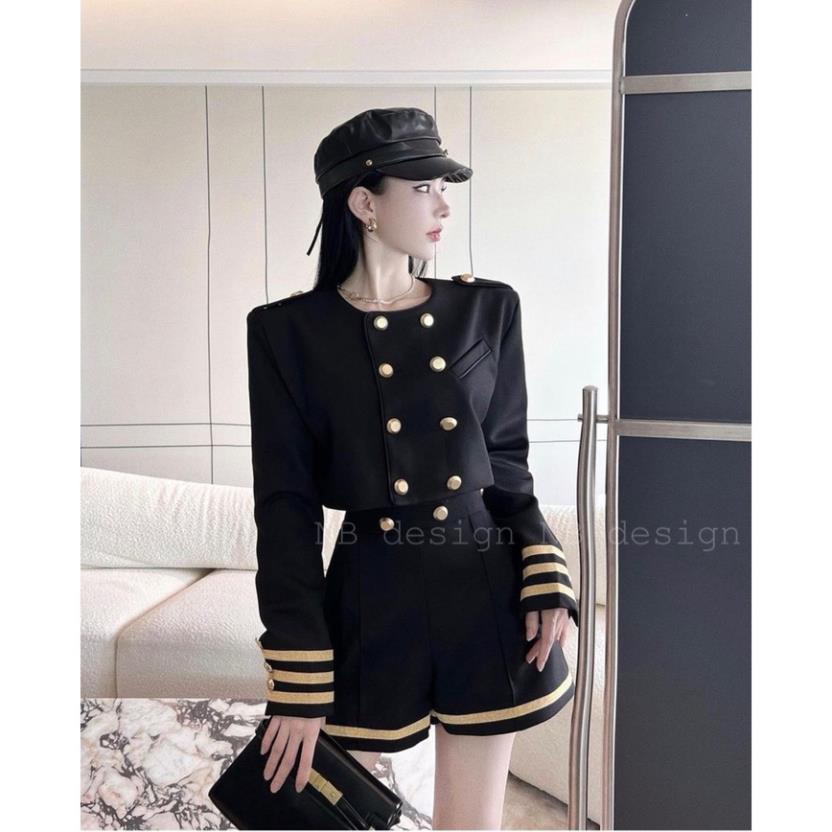 [ 𝐅𝐑𝐄𝐄 𝐒𝐇𝐈𝐏 ] SÉT ÁO 2 HÀNG CÚC VIỀN NHŨ VÀNG MIX QUẦN SOOC