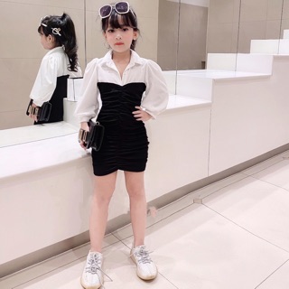 Sét Váy body kèm sơ mi cho bé( kèm video và ảnh khách mặc)