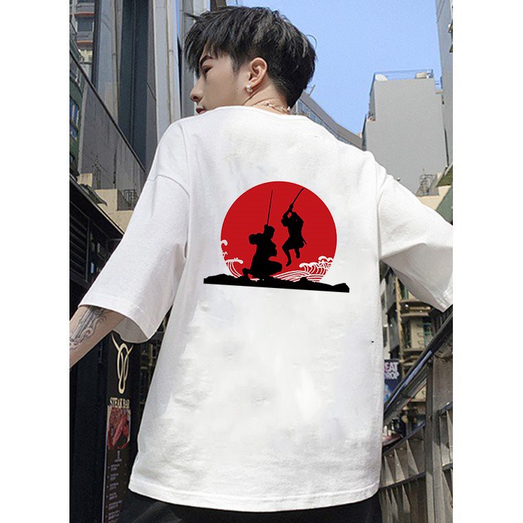 Áo thun unisex form rộng phong cách Nhật Bản đẹp độc lạ vải dày mịn 2019T1651