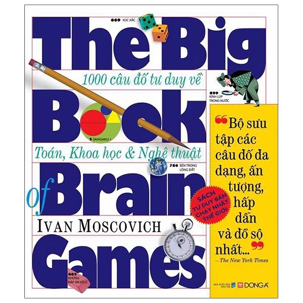 Sách - The Big Book Of Brain Games - 1000 Câu Đố Tư Duy Về Toán, Khoa Học &amp; Nghệ Thuật