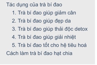 100g bí đao sấy khô
