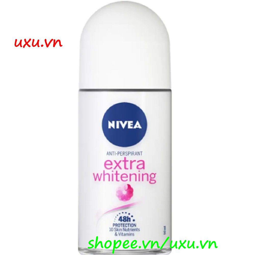 Lăn Khử Mùi Nữ 50Ml Nivea Trắng Mịn Mờ Vết Thâm Extra Whitening, Với uxu.vn Tất Cả Là Chính Hãng.