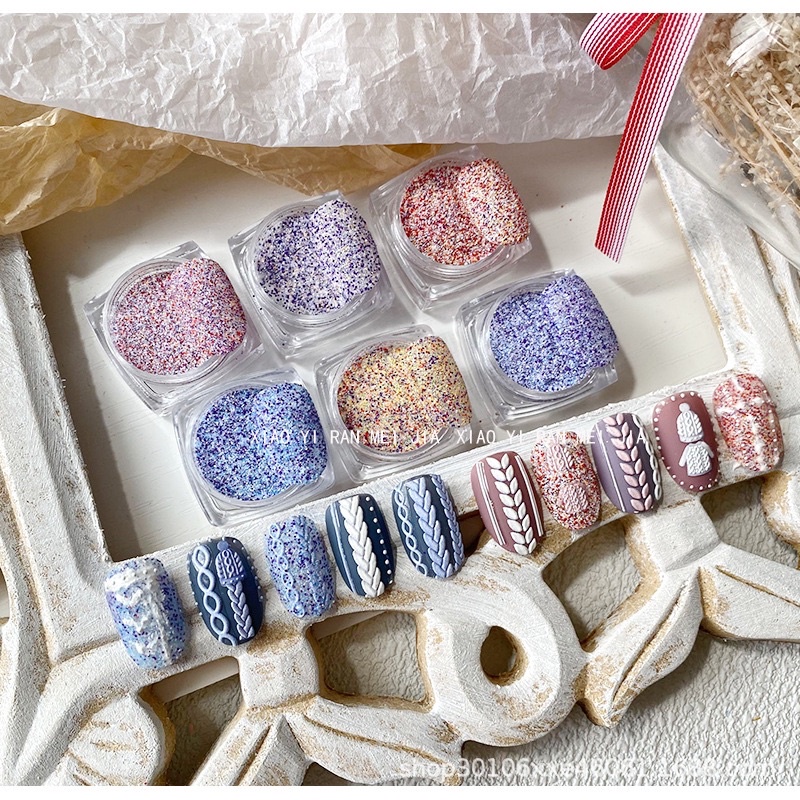 Set trang trí cát dạ 6 màu