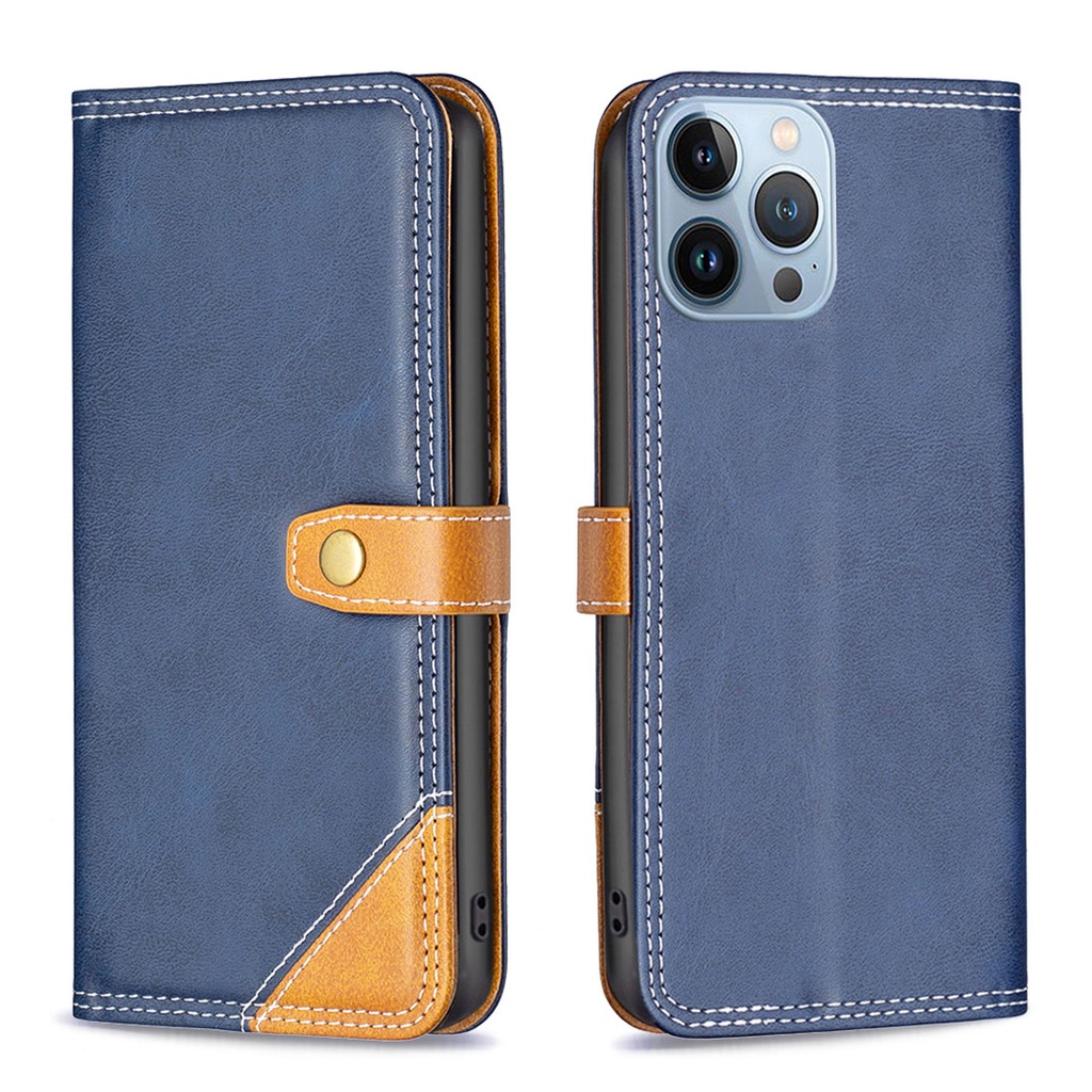 Bao Da Điện Thoại PU Hai Màu Sang Trọng Chống Sốc Cho iphone 13 12 11 Pro MAX 13Pro 12Pro 11Pro 12 13 mini