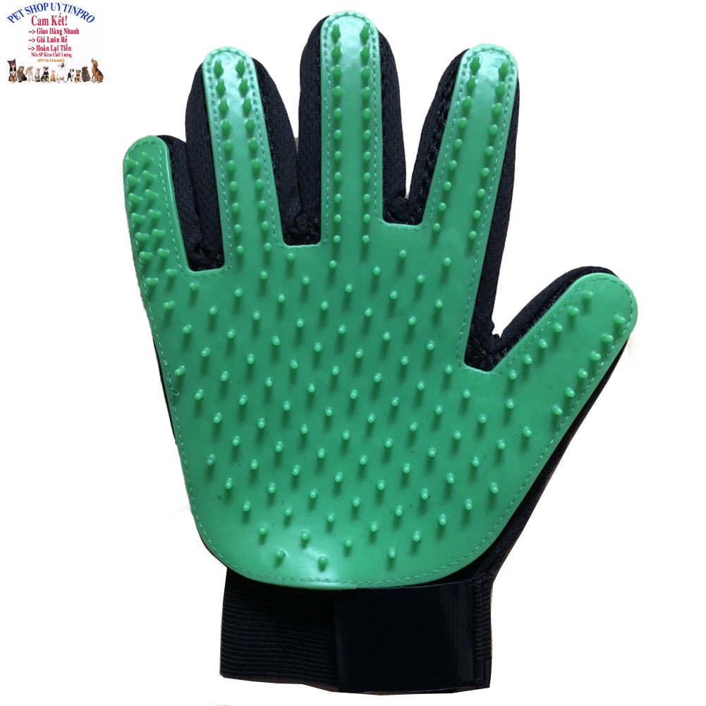 GĂNG TAY CHẢI LÔNG RỤNG CHO PET THÚ CƯNG CHÓ MÈO