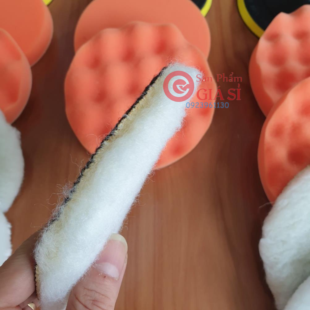 Miếng phớt lông cừu đánh bóng xe đường kính 3/4/5/6/7 inch ❤️freeship❤️
