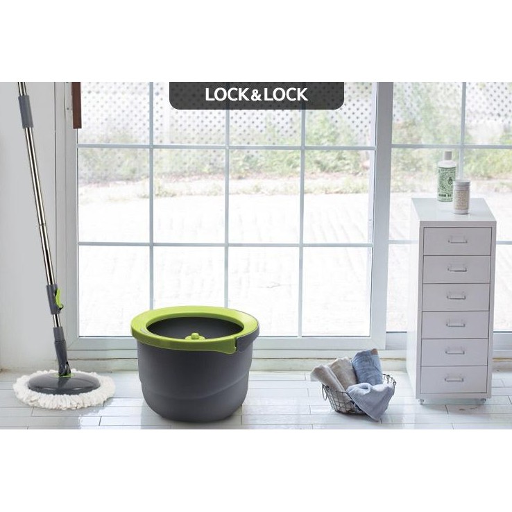 Cây Lau Nhà Tự Vắt Xoay 360 Độ Bằng Thép Không Rỉ LOCK&LOCK ETM498S2