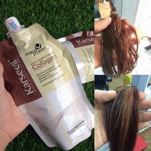 ❤️FREESHIP❤️ KEM HẤP DẦU COLLAGEN KARSEELL MACA POWER SIÊU MỀM MƯỢT TÓC Ý 500ML