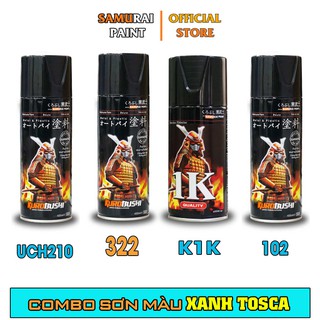 Combo Sơn Samurai Màu Xanh Tosca Chính Hãng