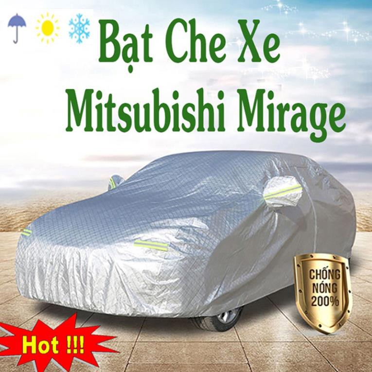 Bạt phủ ô tô #Mitsubishi Mirage - CAO CẤP 3 LỚP Cách Nhiệt, Bạt phủ xe ô tô Mitsubishi Mirage( hàng cao cấp)