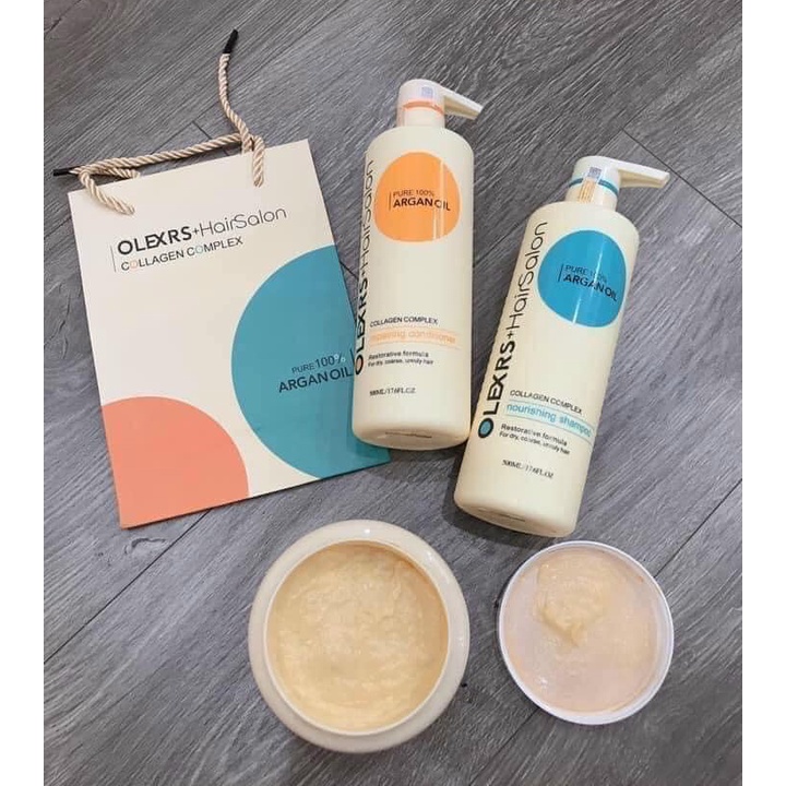 Cặp Dầu Gội Xả Olexrs Hair Salon 500ml-960ml Cho Tóc Khô Xơ Hư Tổn Tóc Gàu Ngăn Rụng Tóc | Wings Shop