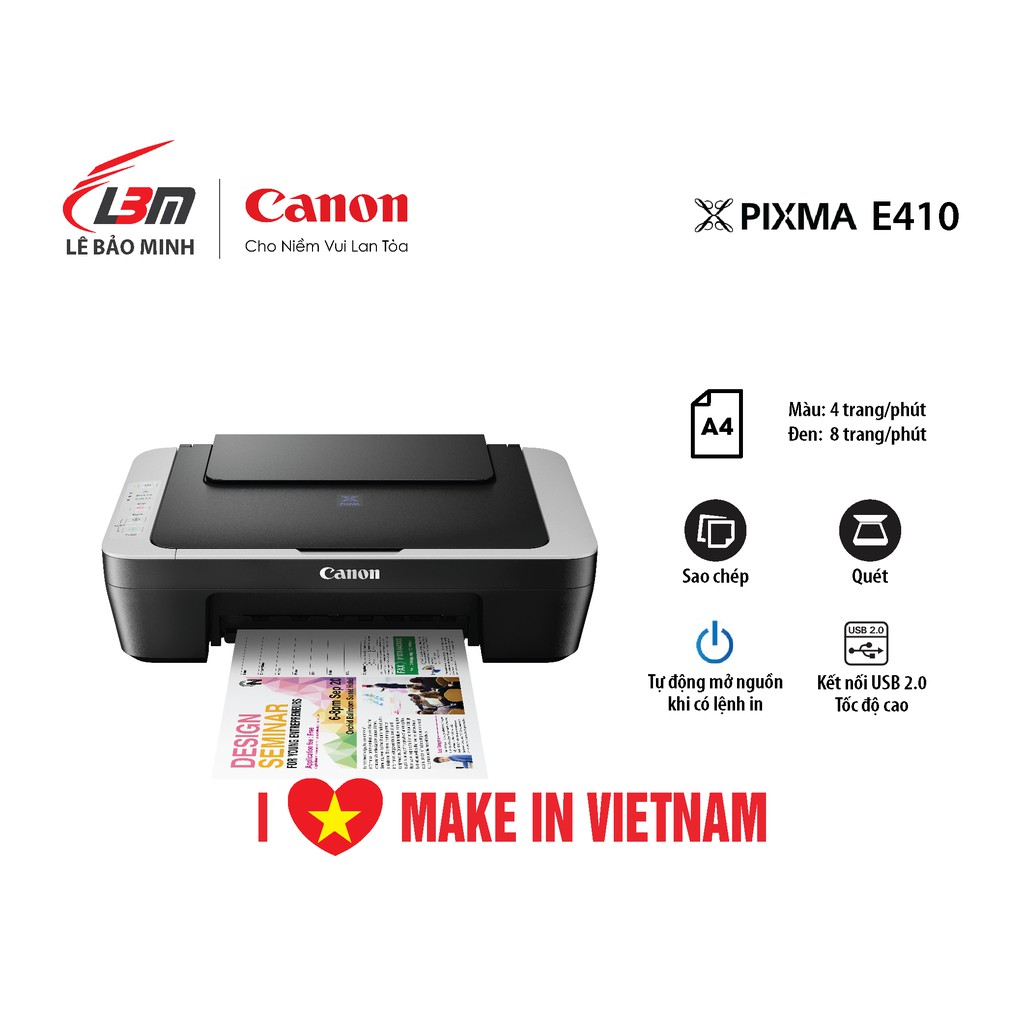 Máy in đa năng Canon E410 Màu đen - chính hãng