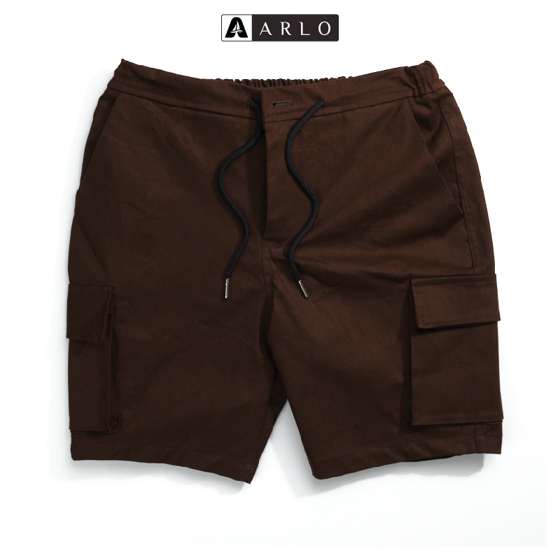 Quần Short Kaki Túi Hộp CARLOS Dày Dặn Cứng Cáp Đứng Form Màu Nâu Cánh Gián - ARLO