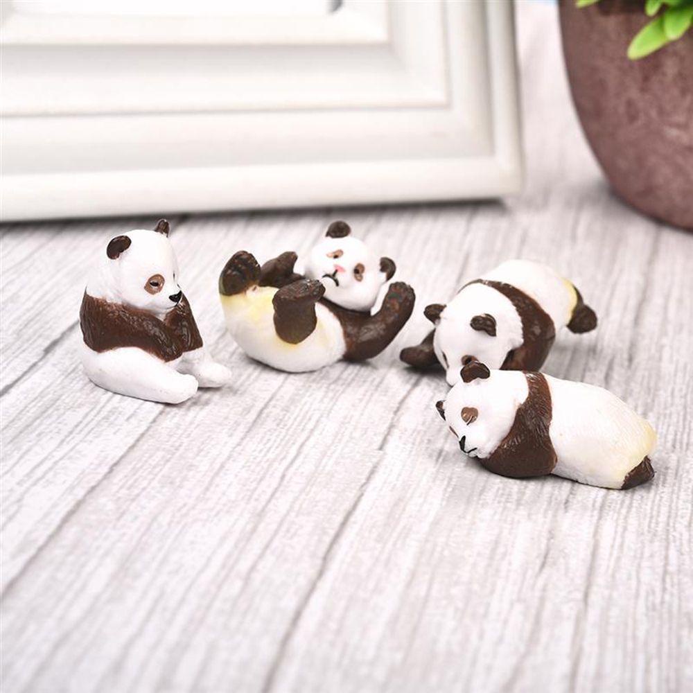 YIYU Đồ trang trí Gấu Trúc Bằng Nhựa Dễ Thương Trang Trí Tiểu Cảnh DIY