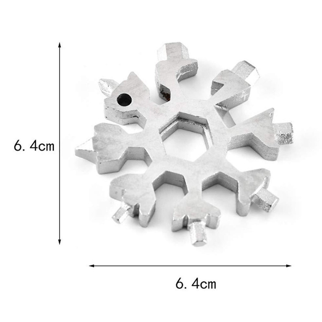 Cờ lê đa năng 19 trong 1 hình bông tuyết tích hợp cờ lê, đầu lục lăng, tuốc nơ vít, dụng cụ mở nắp chai, mở hộp