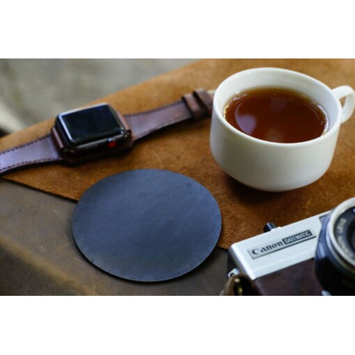Tấm Lót Ly RAM Leather Da Bò Thật Đen,Nâu,Tròn ,Vuông