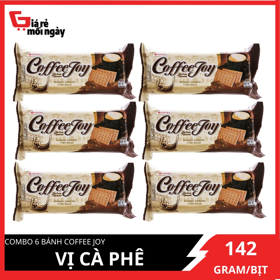 Combo 6 Bánh Quy Vị Cà Phê Coffee Joy142g