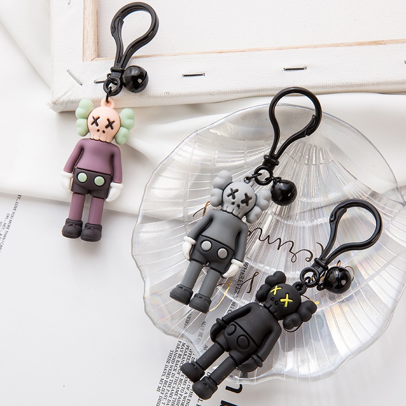 Móc Chìa Khóa Silicon Hình Sesame Street Kaws Cá Tính