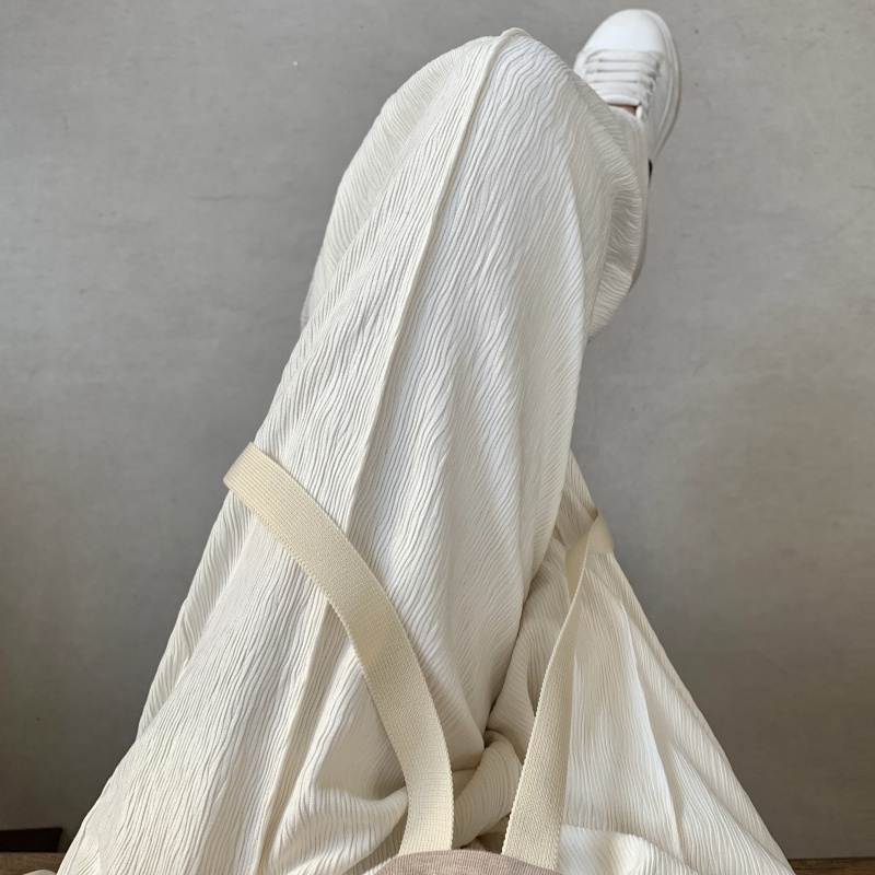 SUXI Quần Dài Lưng Cao Ống Rộng Màu Sắc Đơn Giản Thời Trang Mùa Thu Cho Nữ