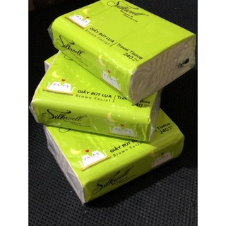 Giấy rút lụa than tre  SILKWELL (240 tờ/1 gói)