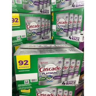 Viên rửa chén cascade platinum dishwasher detergent actionpacs, 4 túi