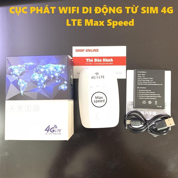 [MỌI LÚC MỌI NƠI] Router phát wifi 3G/4G MAXSPEED 4G LTE Bản Quốc Tế Tốc Độ 150Mbps Pin Khủng
