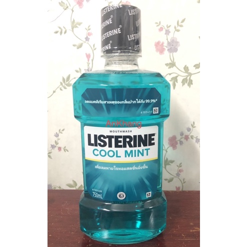 Nước Súc Miệng Listerine Cool Mint Chai 750ml tặng kèm chai 250ml