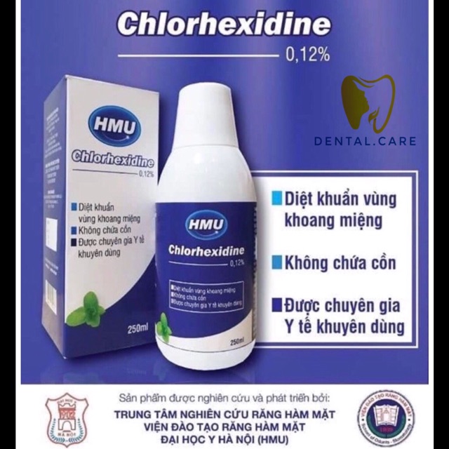 NƯỚC SÚC MIỆNG SÁT KHUẨN HỌNG - HMU Chlorhexidine