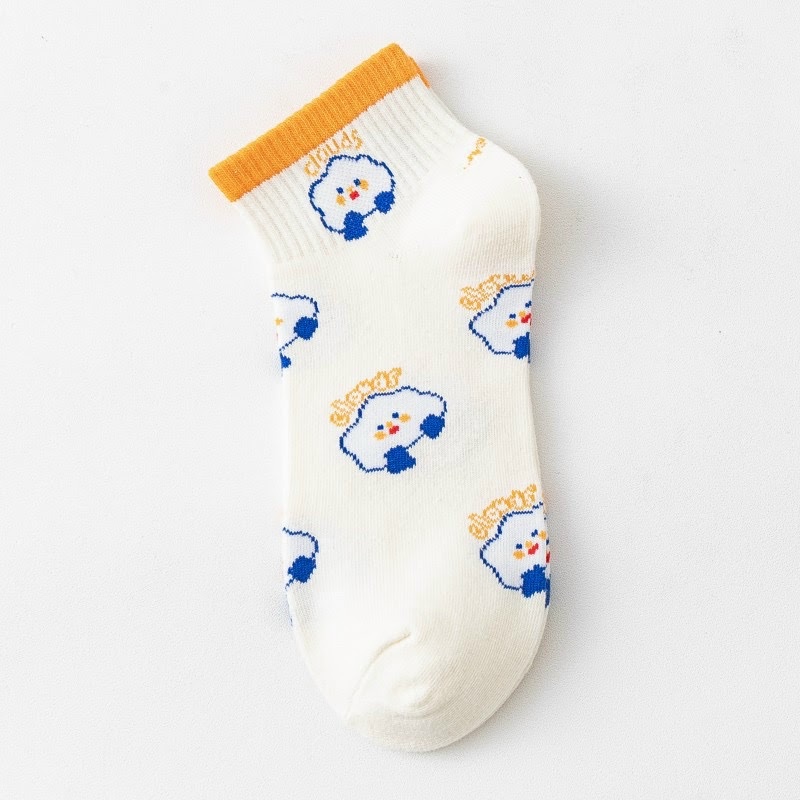 Sét 10 Đôi Tất Nữ Cổ Thấp Cotton Smile Nhiều HÌnh Siêu Xinh