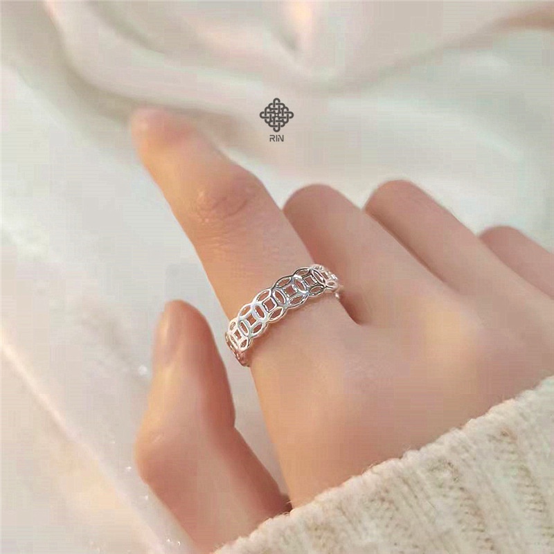 Nhẫn kim tiền trơn titan không gỉ xi mạ 18k, xi trắng bạch kim có hộp đủ size cho nam và nữ, trangsucmoiluatuoi.RIN