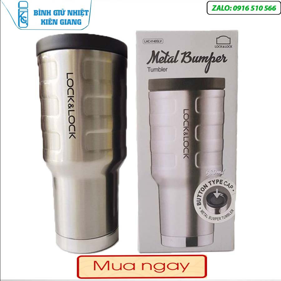 [1 ĐỔI 1] Ly giữ nhiệt Lock&Lock Bumper Tumbler LHC4140 - 580ml | Bình giữ nhiệt Kiên Giang