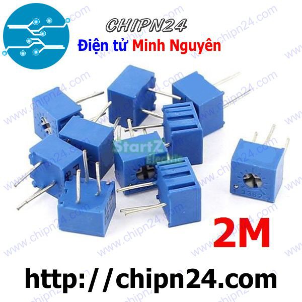 [3 CÁI] (KG2) Biến trở Vuông 2M (3362P) (Chiết áp Kích thước 6.6x7MM)