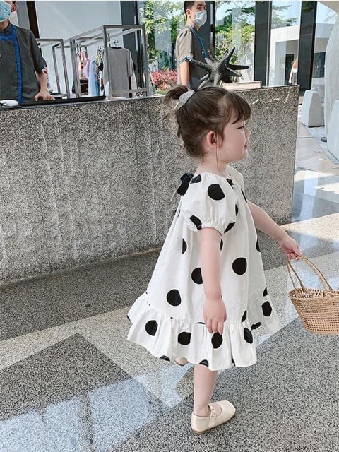 vải trắng chấm bi lụa hàng châu