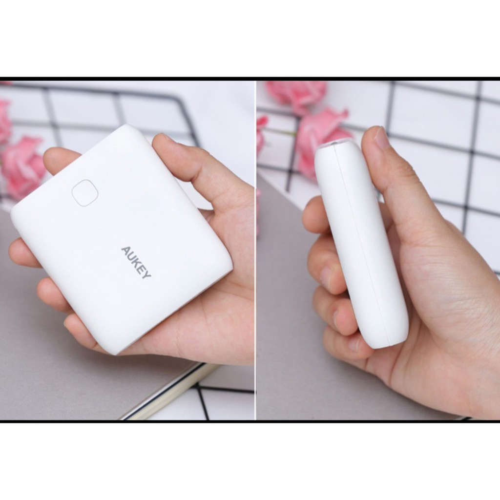 Sạc dự phòng Polymer 10.000 mAh Aukey PB-N42 (Trắng) 98%