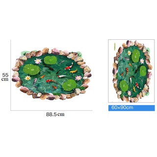 Decal dán tường Hồ cá 3D