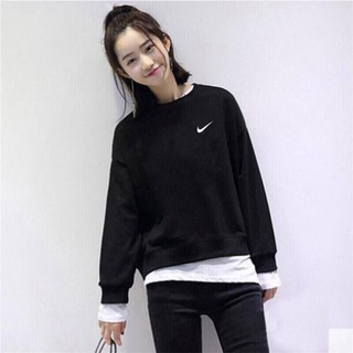 NIKE GUARDIAN áo thun dành cho cặp đôi Tay Dài Cổ Tròn Phong Cách Hàn Quốc 2020 Cho Cặp Đôi